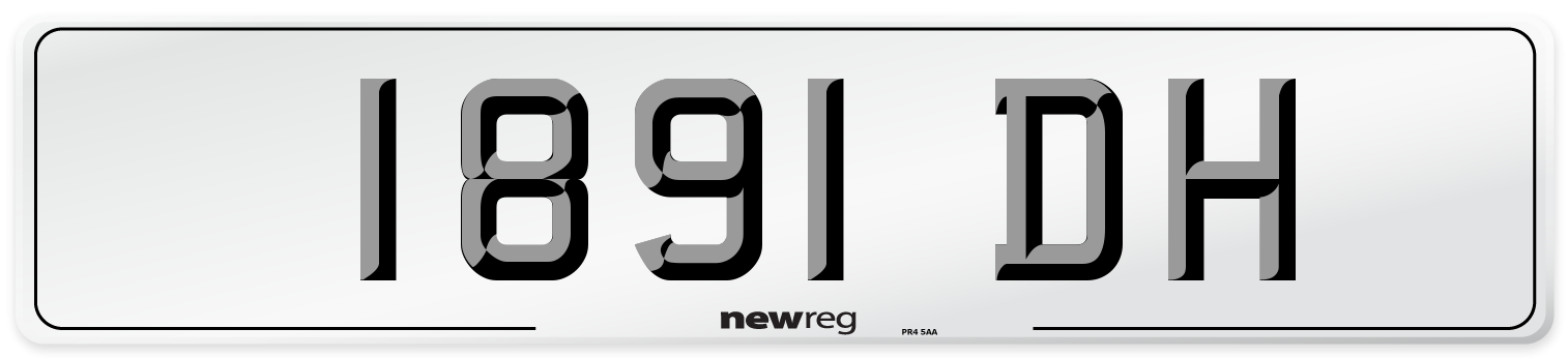1891 DH Number Plate from New Reg